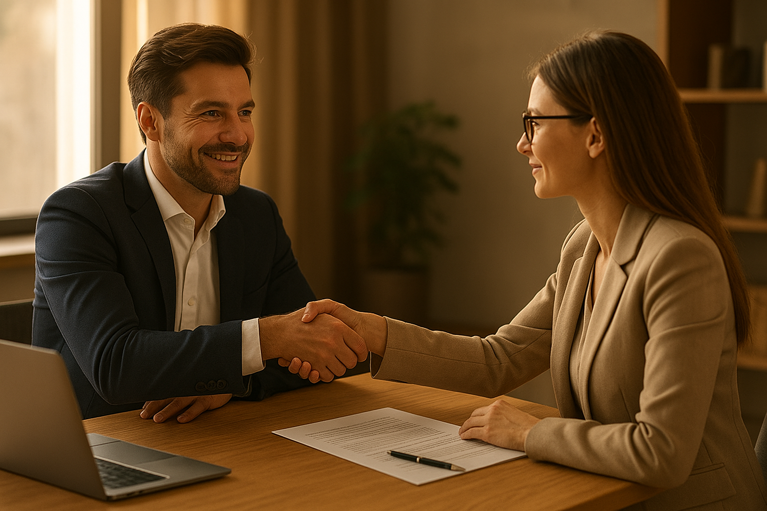 Business leader partnering with an HR consultant for ongoing HR compliance support