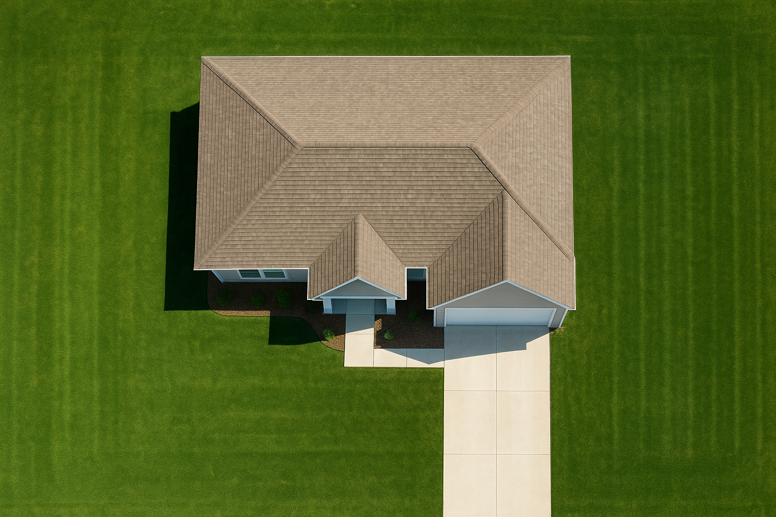 Aerial real estate photo of a property captured using a professional drone camera