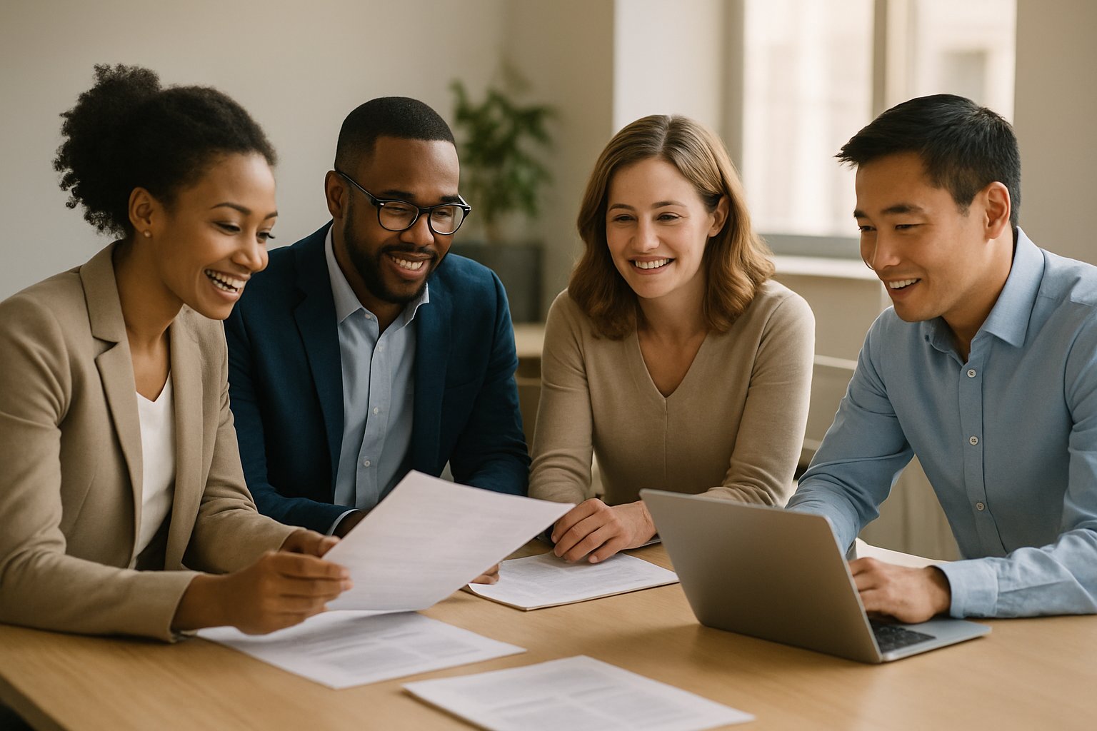 Team of professionals building the best human capital strategy for a growing business