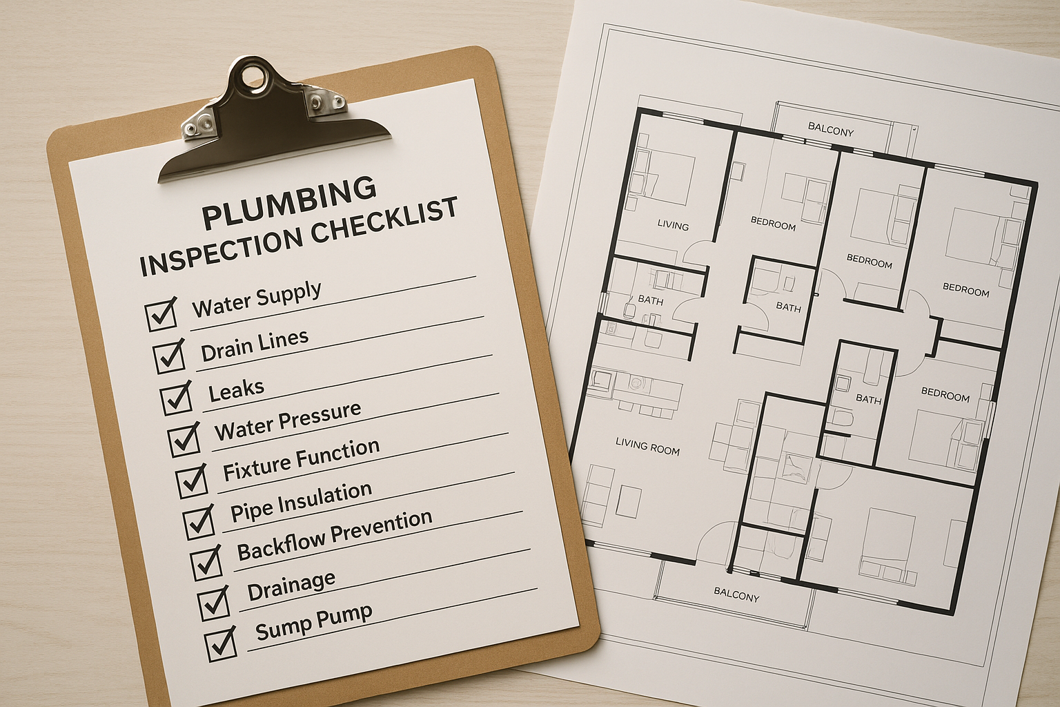 4980c87b_plumbing-inspection-checklist-blueprints Checklist and blueprints used when scheduling multi-unit plumbing services for a Kaufman County apartment complex