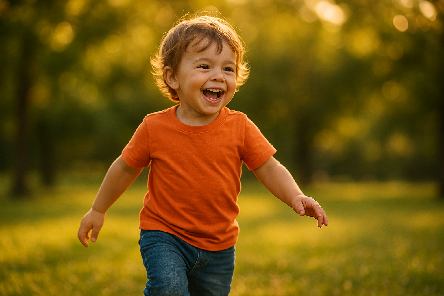 Happy toddler wearing stylish rented clothes from a children's clothing rental subscription