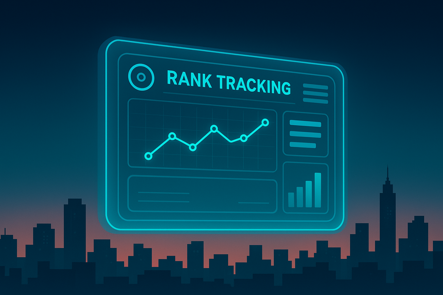 Digital dashboard representing automated AI search visibility for entrepreneurs