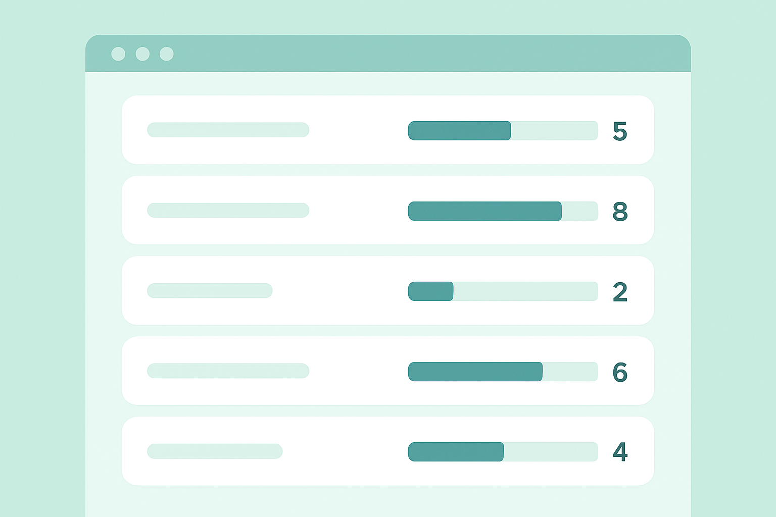 Dashboard scorecard showing scored weakness themes derived from competitor negative reviews