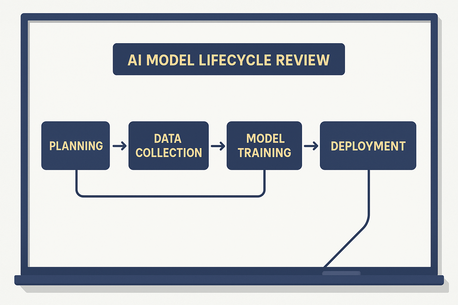 Flowchart illustrating the step-by-step process of equity risk identification across an AI system lifecycle