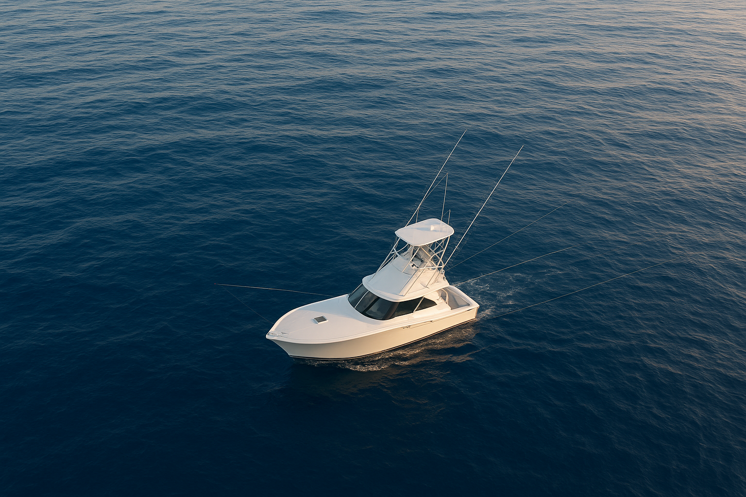 Sport fishing boat trolling the Gulf Stream off the Grand Strand coastline