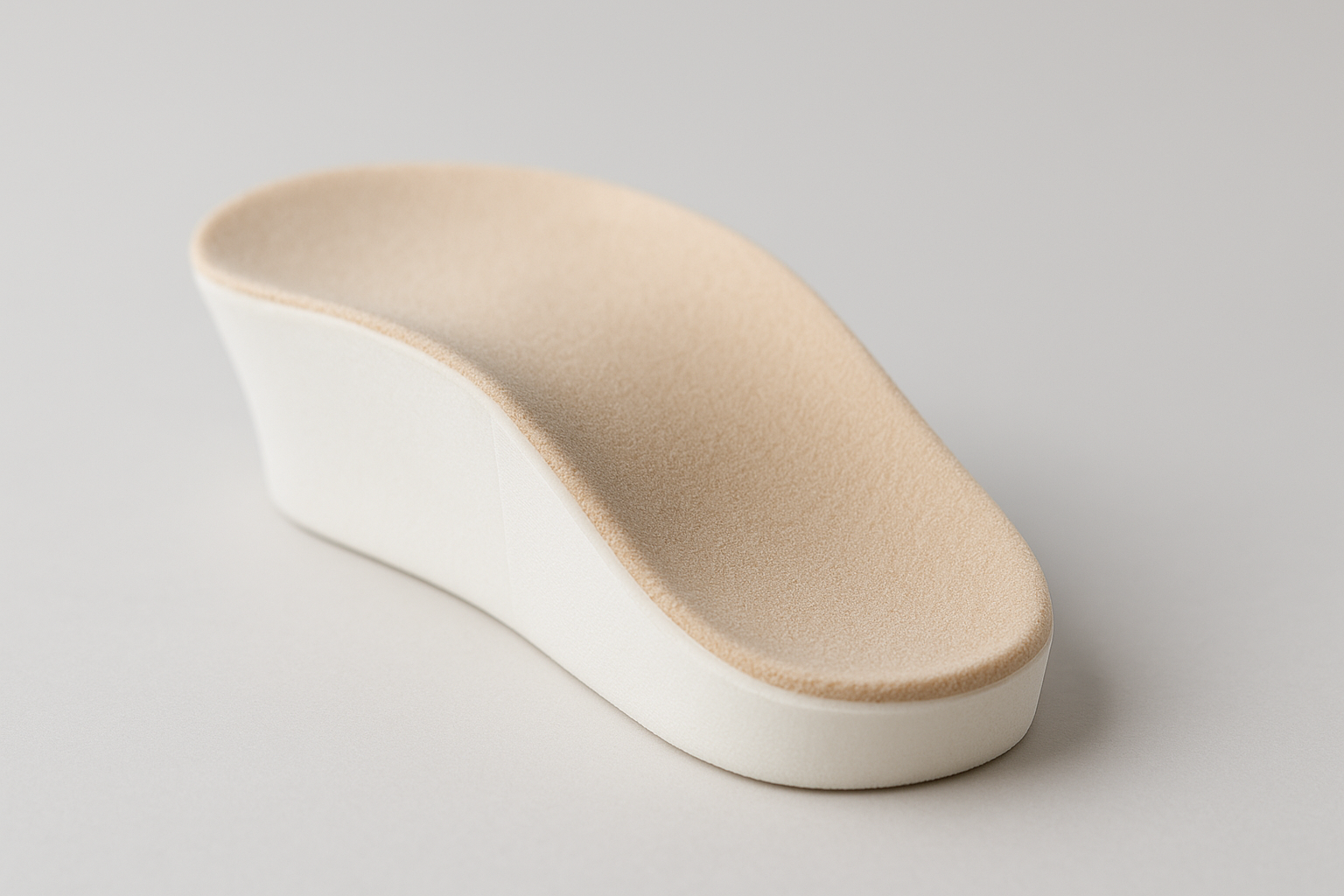 Custom orthotic insole showing the heelpost built into the rear foot area