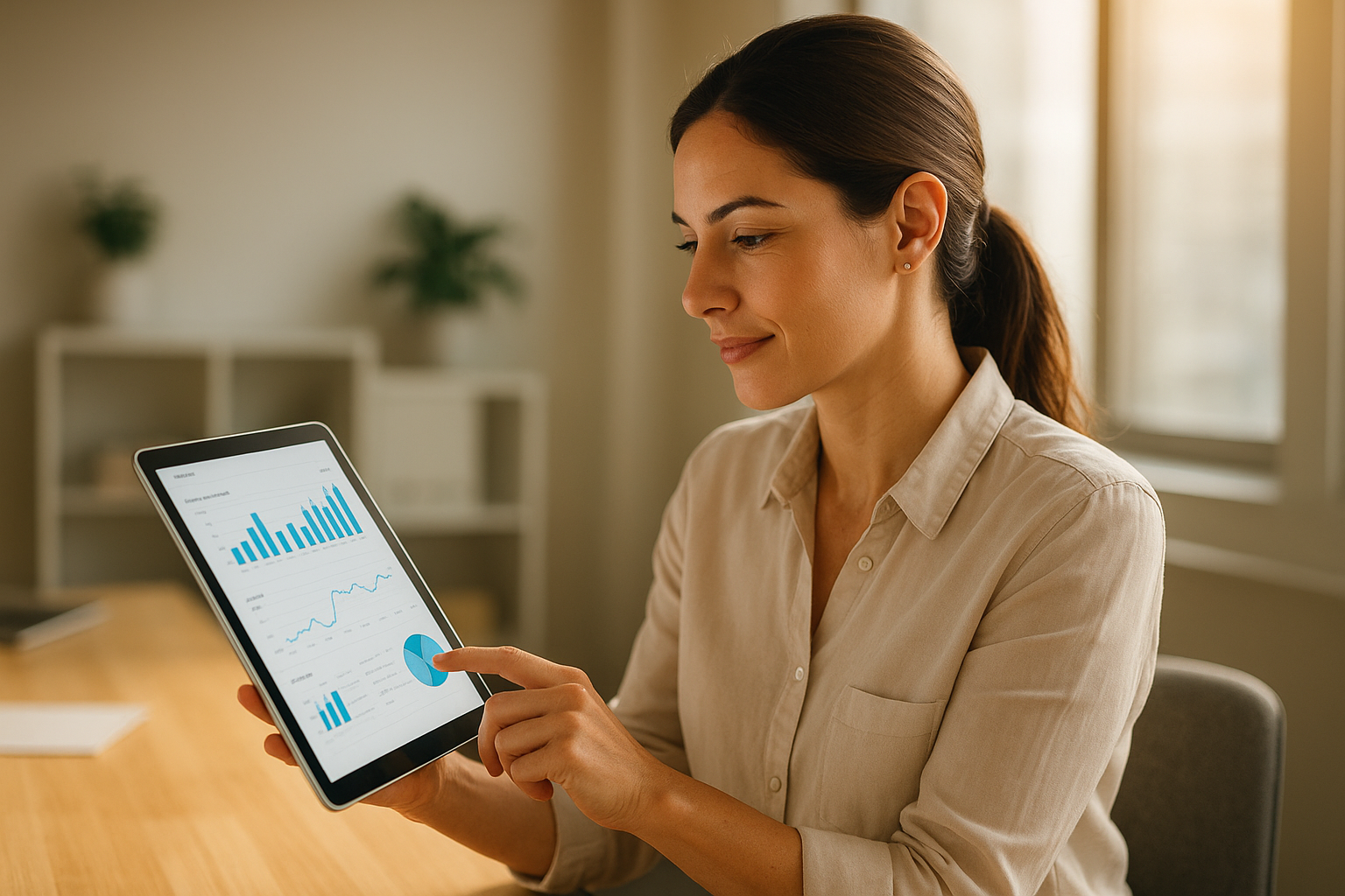 Business owner reviewing AI visibility results after learning how to rank in ChatGPT
