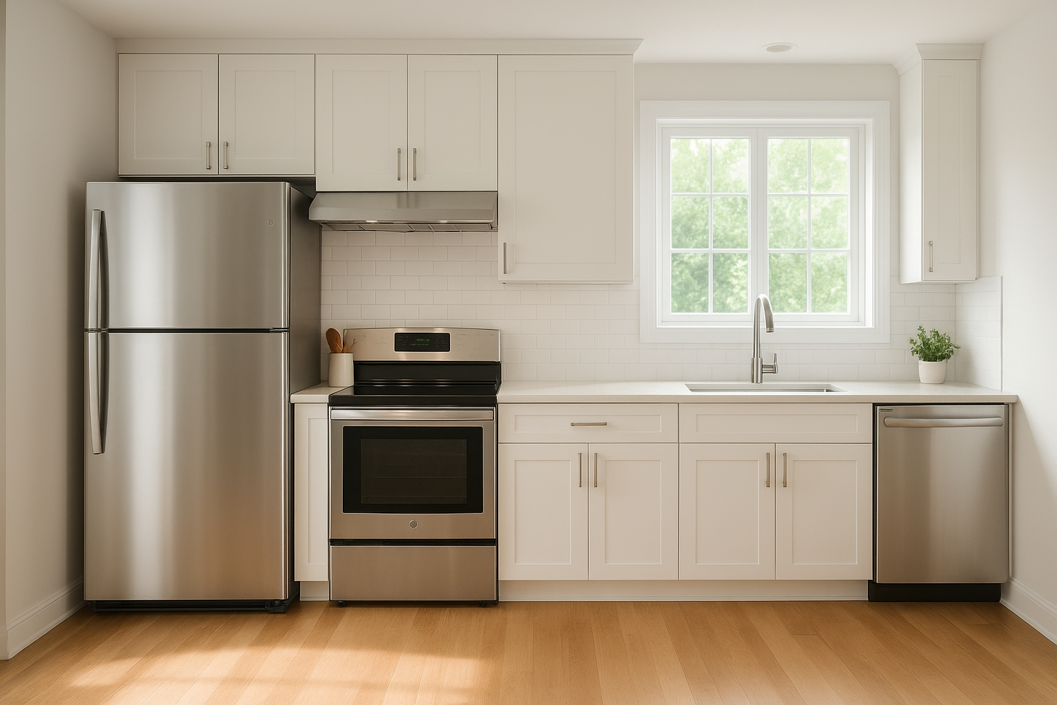 Modern kitchen appliances commonly serviced by local Sonoma County repair technicians