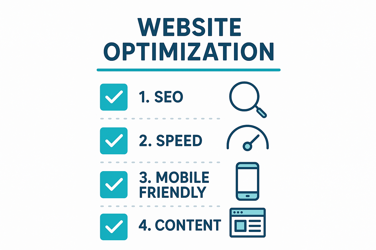 Step-by-step checklist illustrating how to adapt to search technology trends