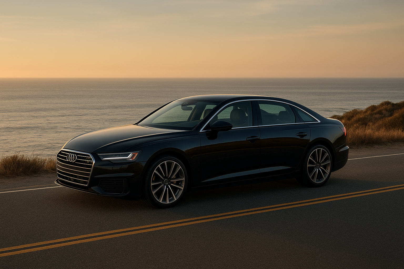 Executive sedan used for San Diego to Santa Barbara car service along the California coast