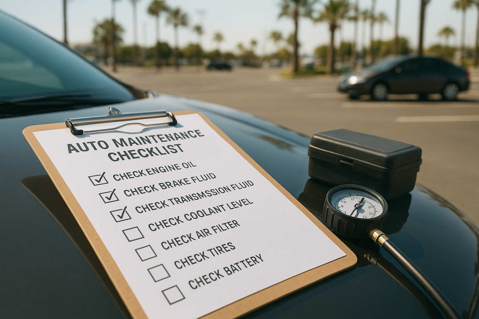 Vehicle preventive maintenance checklist for car owners seeking auto repair in Brea CA