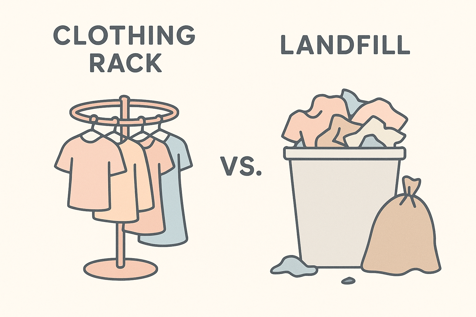 Infographic comparing sustainable clothing rental versus fast fashion for kids