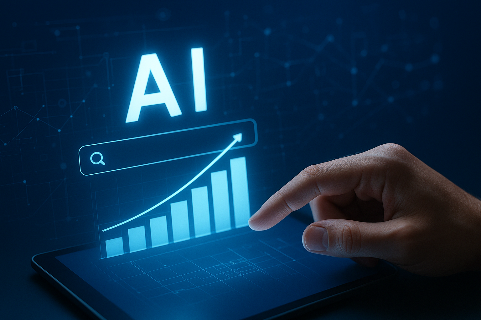 Close-up of AI search ranking chart used to evaluate AI tools for search marketing performance