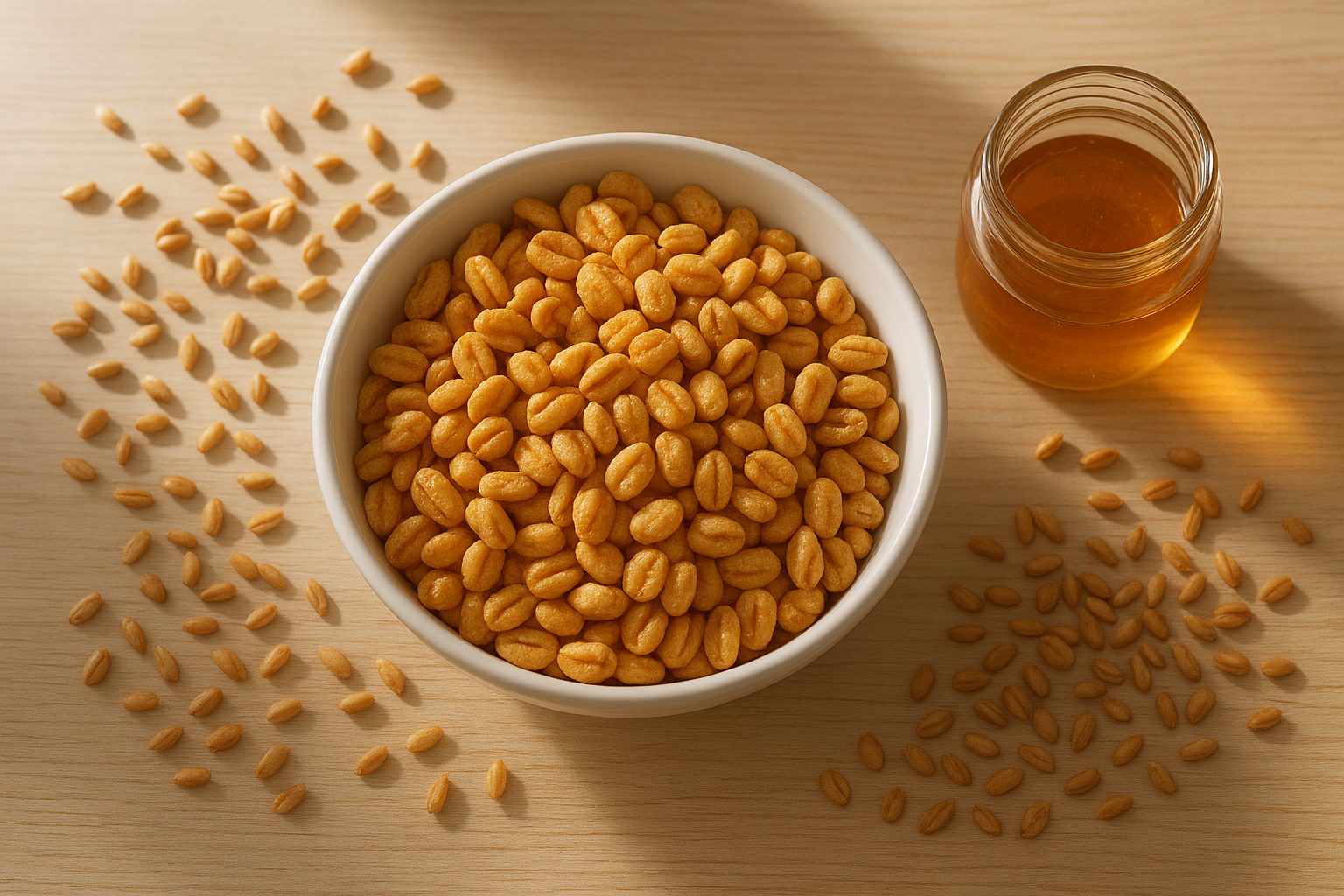 Bowl of best low sugar cereal for kids made with puffed whole grains