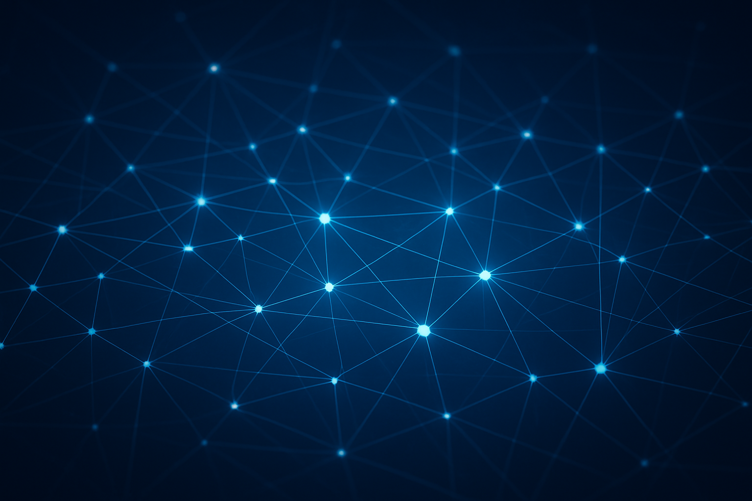 Abstract network illustrating how AI algorithms connect marketing data points
