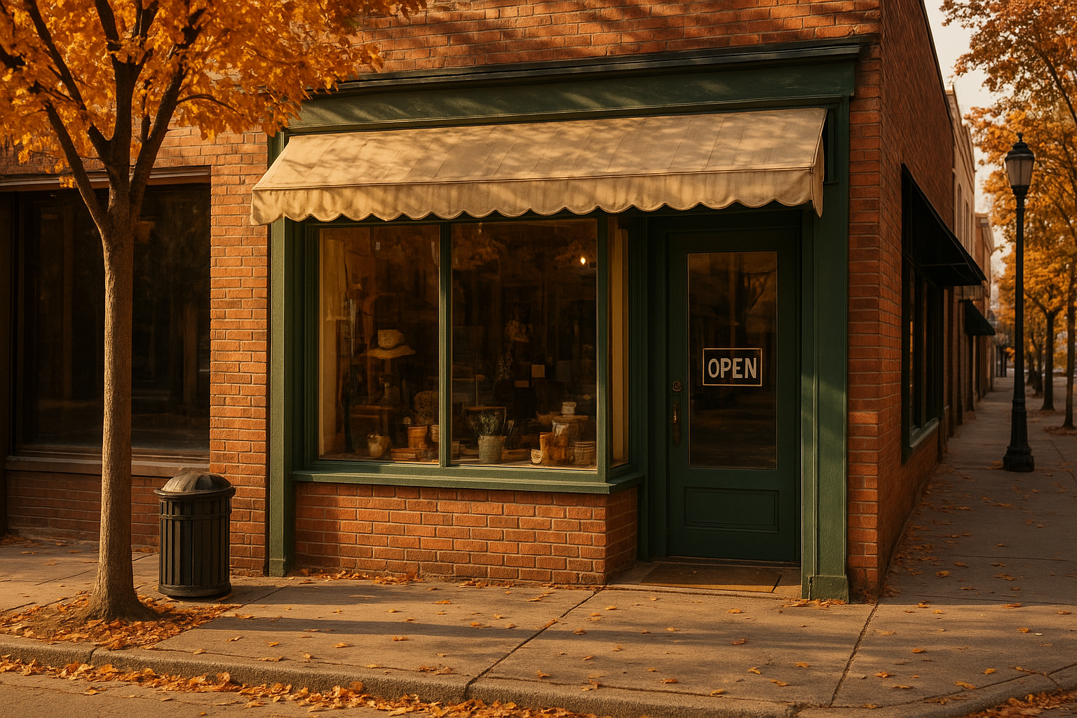 Small business storefront representing local Capital Region branding efforts