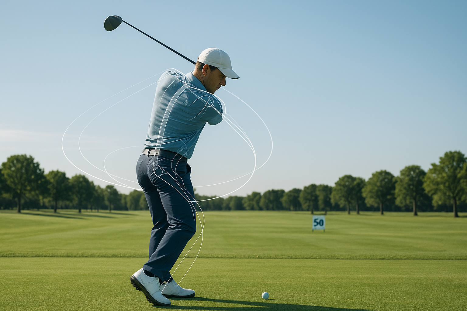 Golfer's swing analyzed with biomechanical data illustrating how to use science in golf instruction
