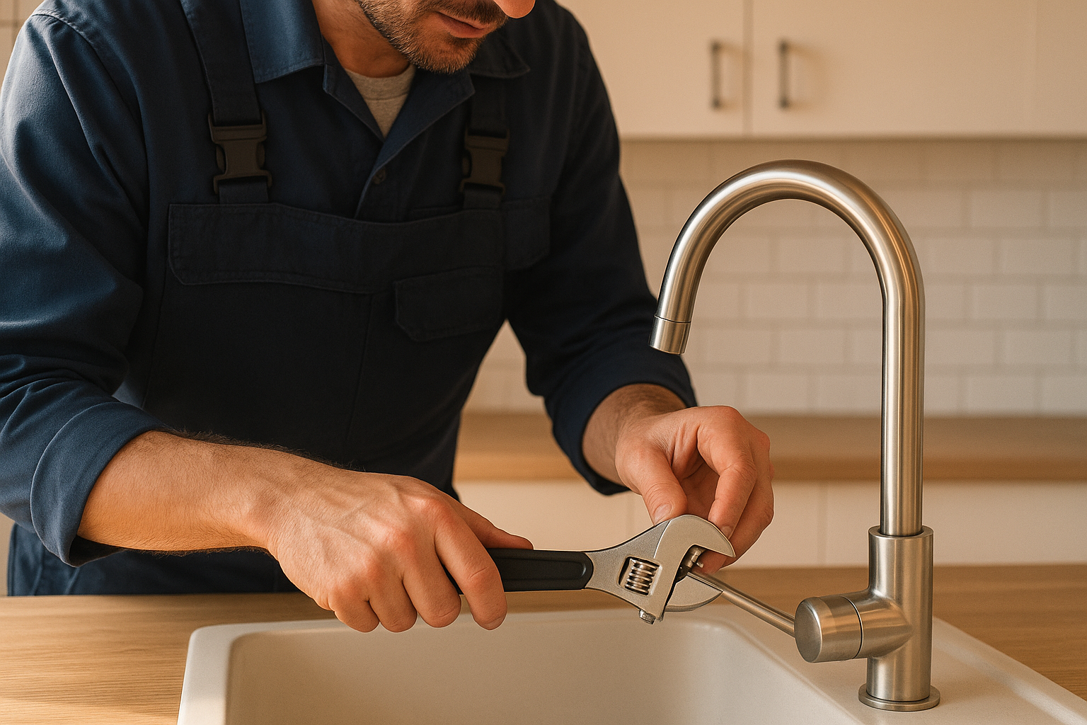 59b782ae_faucet-fixture-repair-terrell Plumber performing fixture repair services Terrell TX homeowners rely on for a kitchen faucet