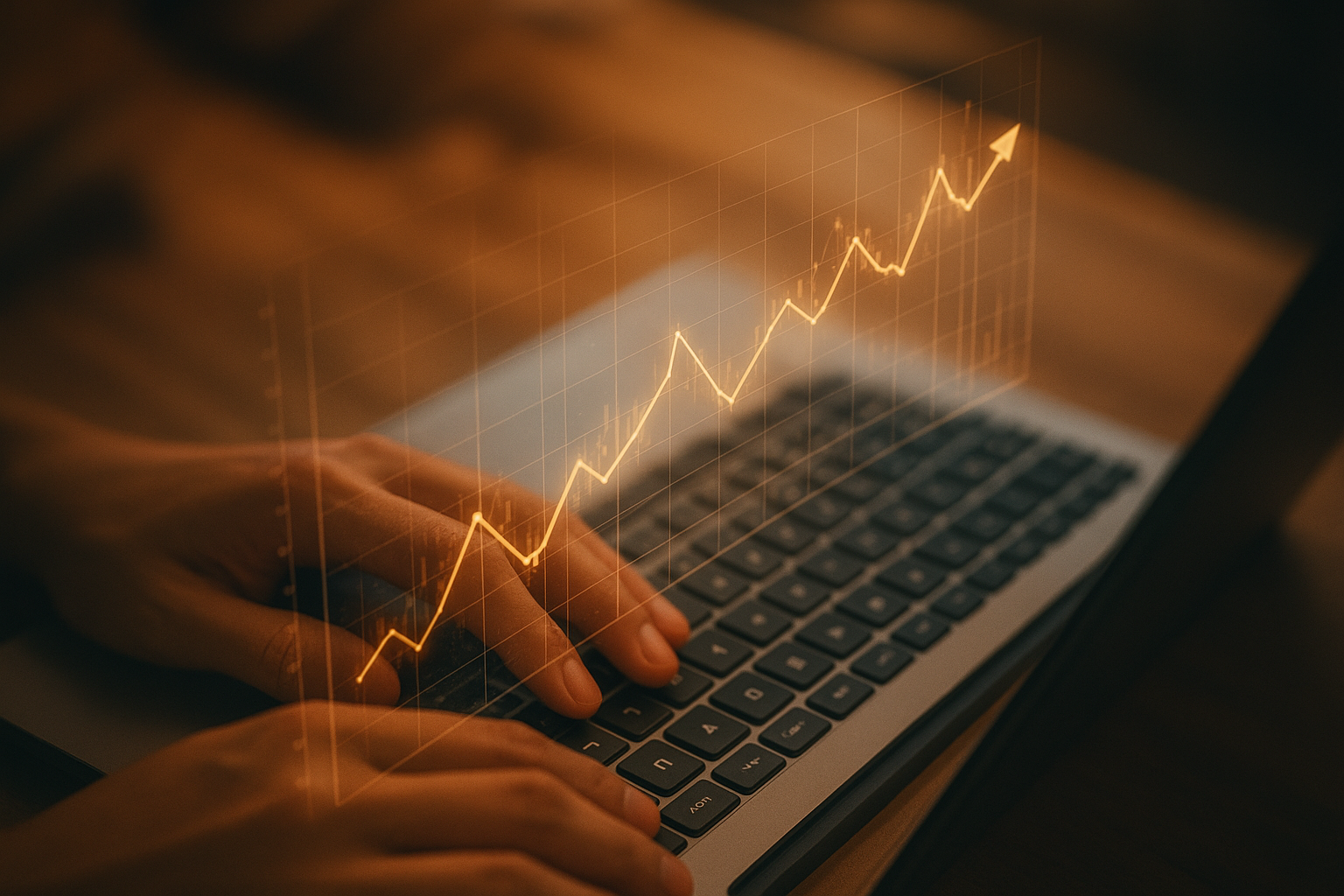 Marketer reviewing AI search analytics charts while tracking content citation trends