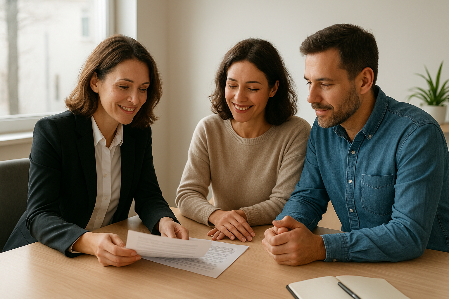 HR professional consulting meeting between an advisor and small business leaders