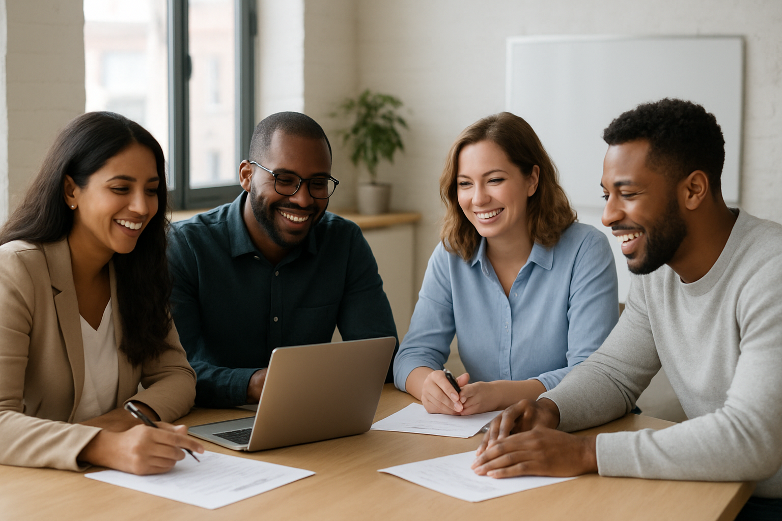Growing team benefiting from contract HR services and outsourced HR support