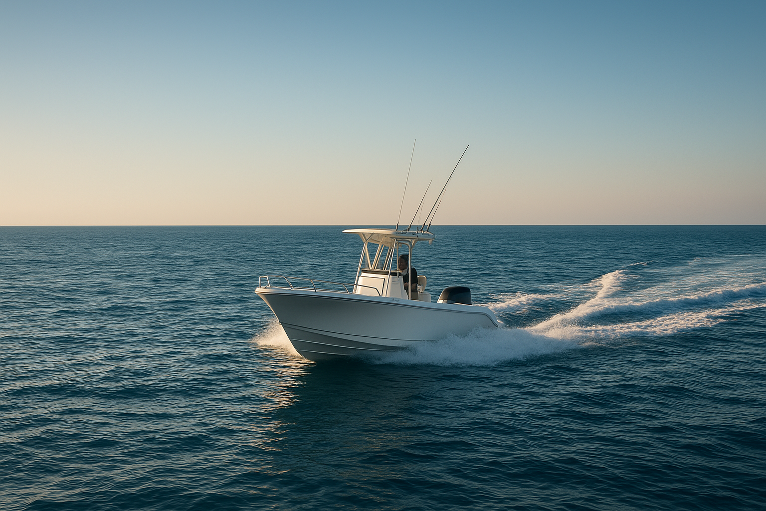 Offshore fishing charter boat heading toward Gulf Stream waters near Calabash NC