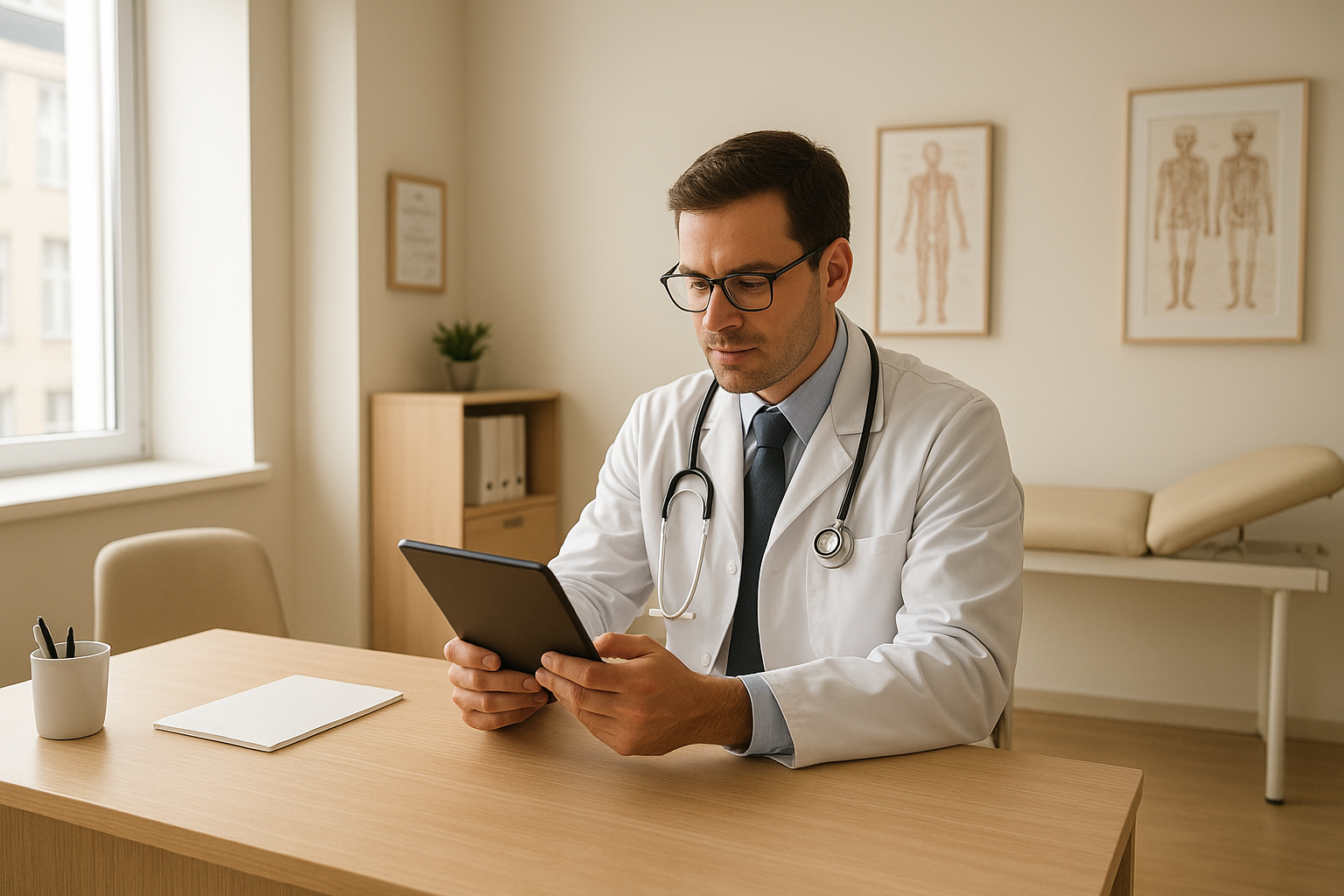 Doctor reviewing hormone lab results at a hormone optimization clinic in Ontario