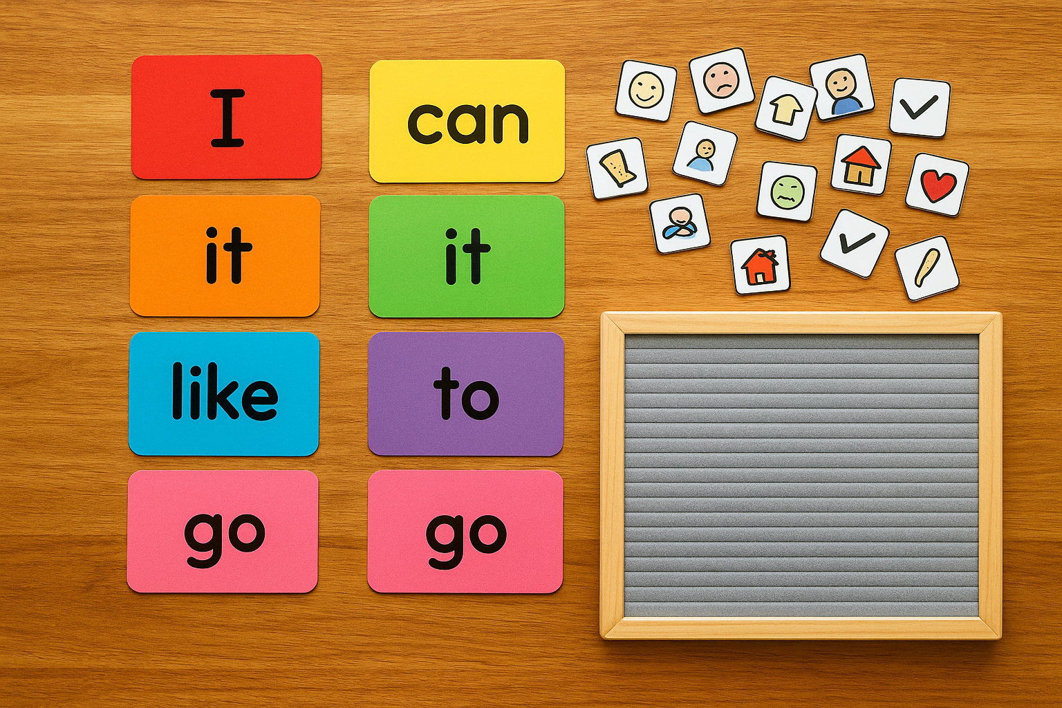 Printable core word cards and picture symbols used as core vocabulary resources for SLPs
