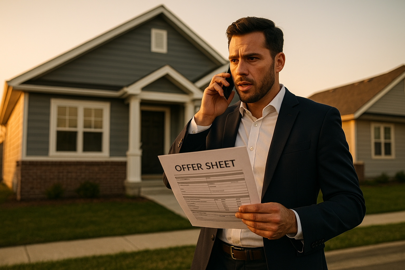 Wholesaler making a same-call offer using real estate deal analyzer data