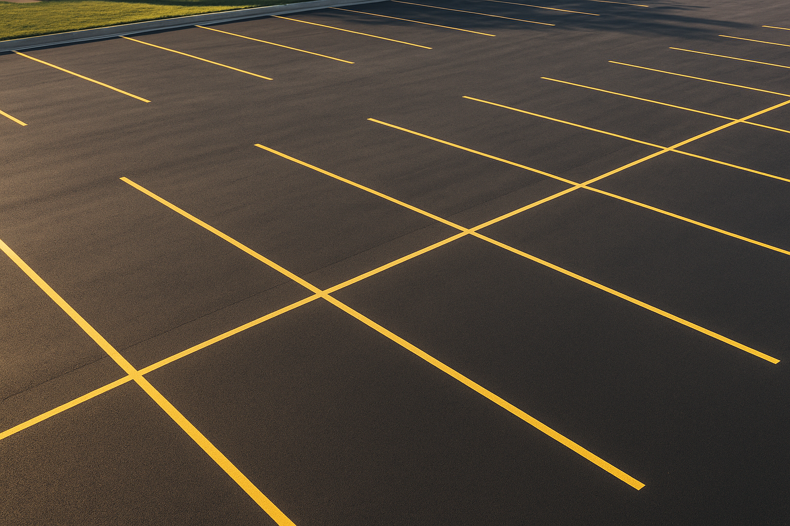 Parking Lot Line Repainting Services Plano project showing crisp new stripes