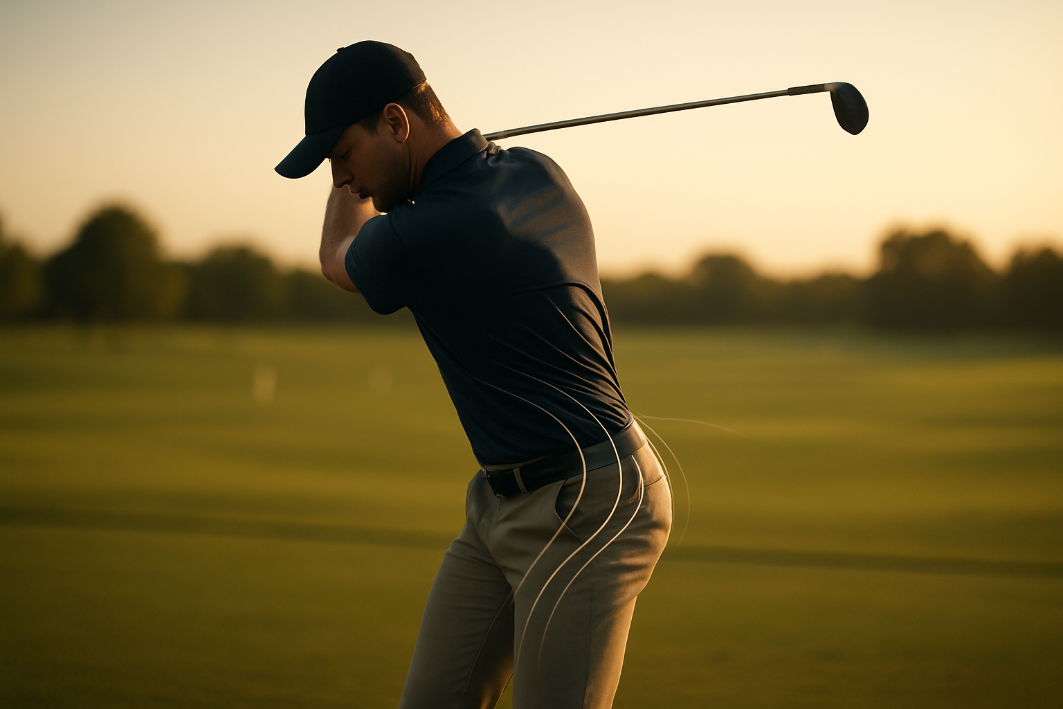 Elite golfer demonstrating swing dynamics for elite players during the downswing