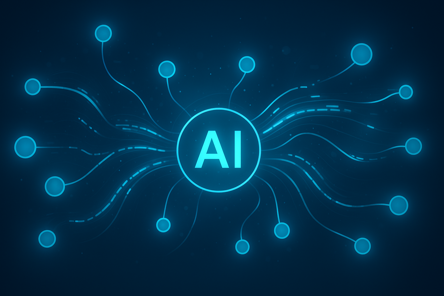 Illustration of AI answer engines citing website content across connected search platforms