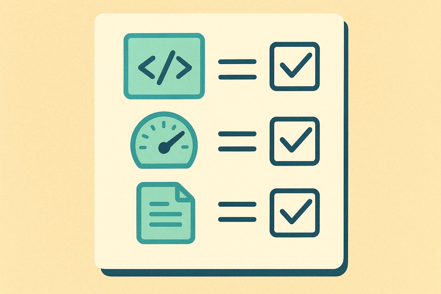 Checklist illustrating technical steps used by search authority building tools