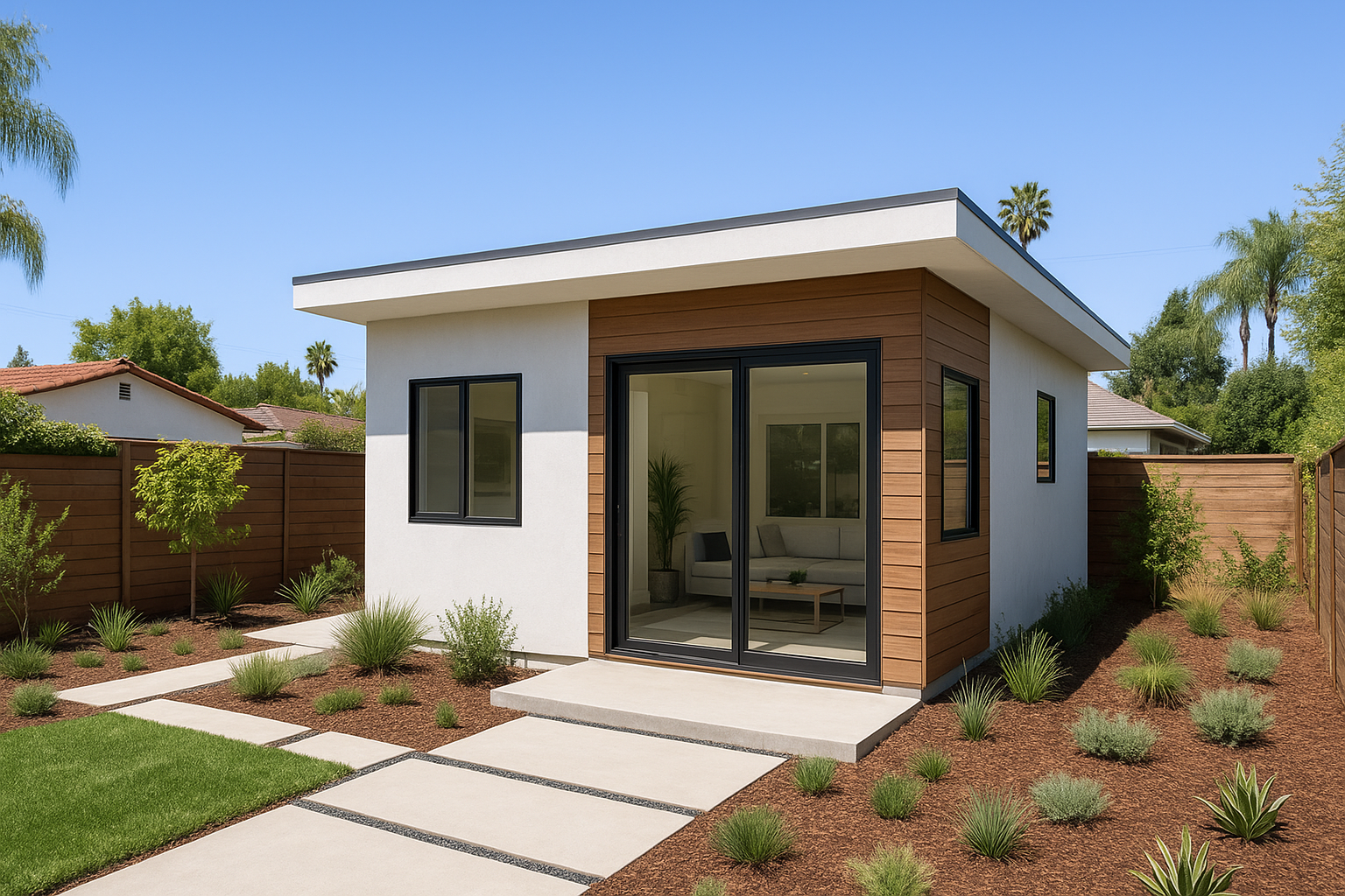 Detached backyard ADU built with help from an accessory dwelling unit grant