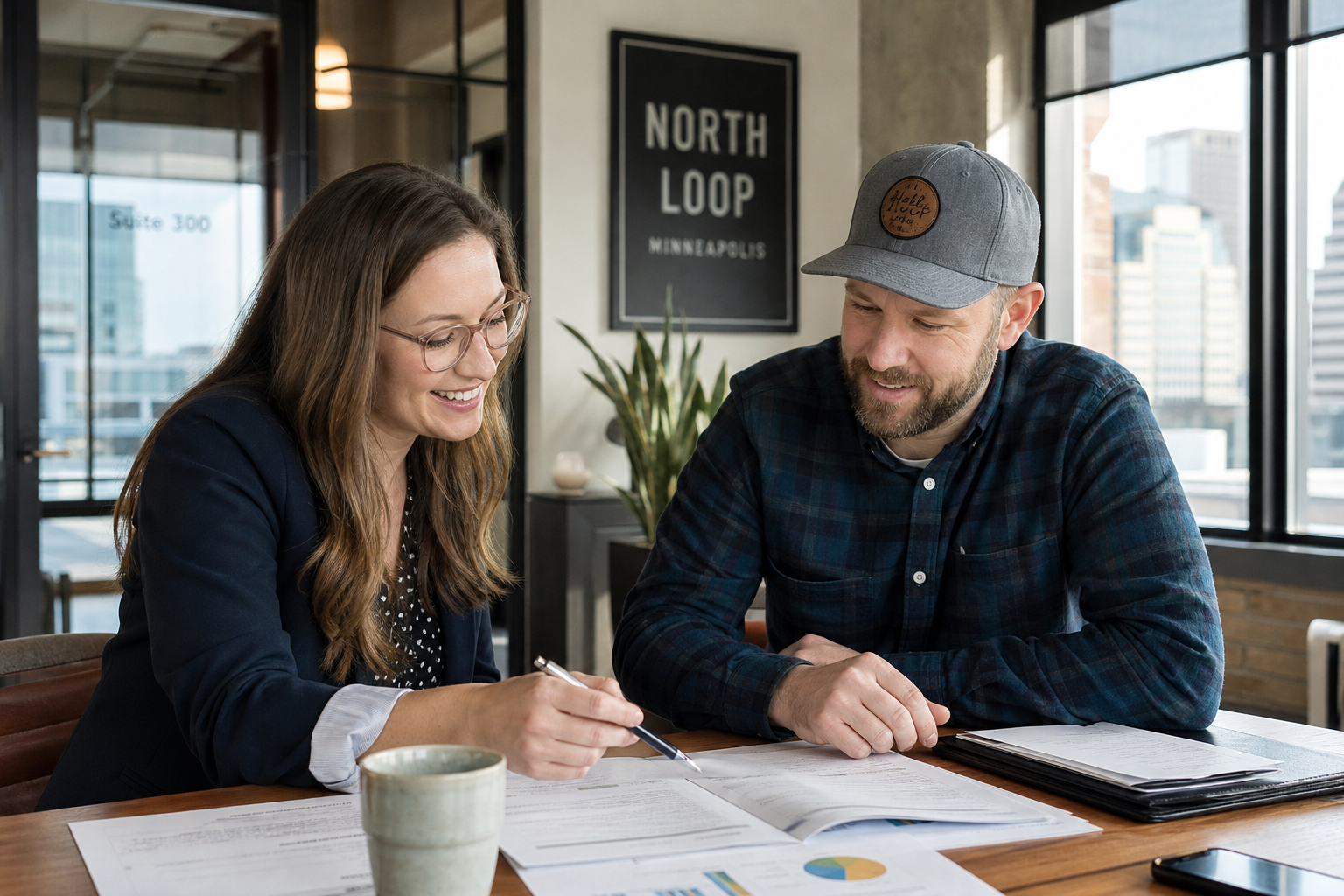Minneapolis accountant and business owner reviewing business tax deductions for Minnesota businesses