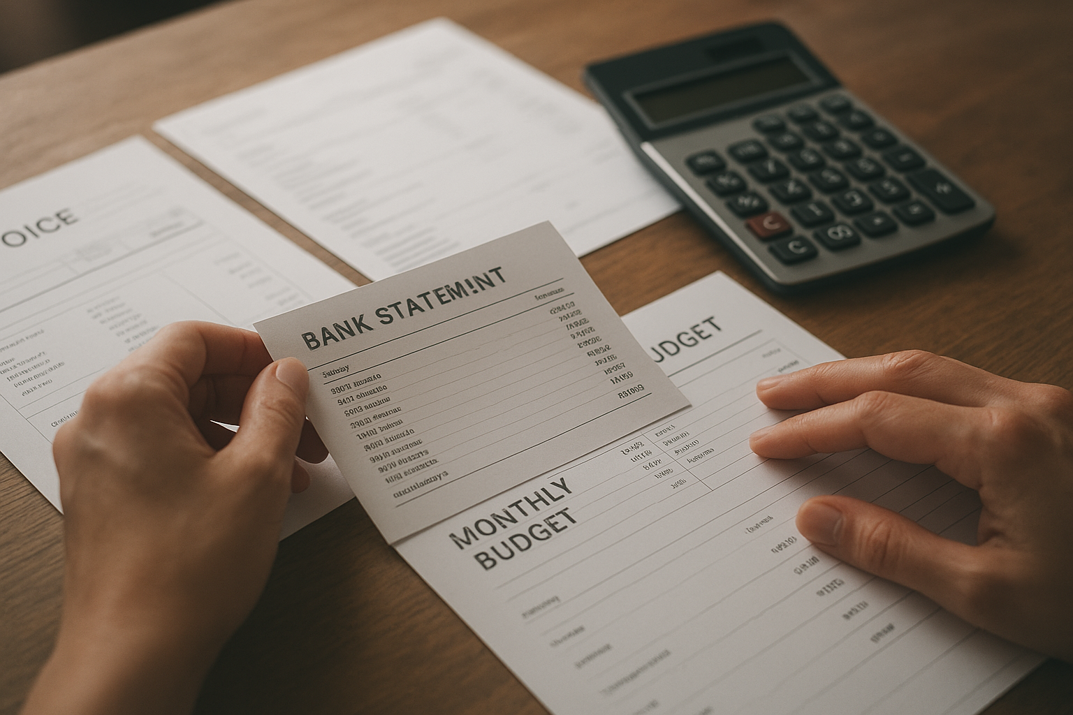 Small business owner organizing financial documents before applying for working capital loans