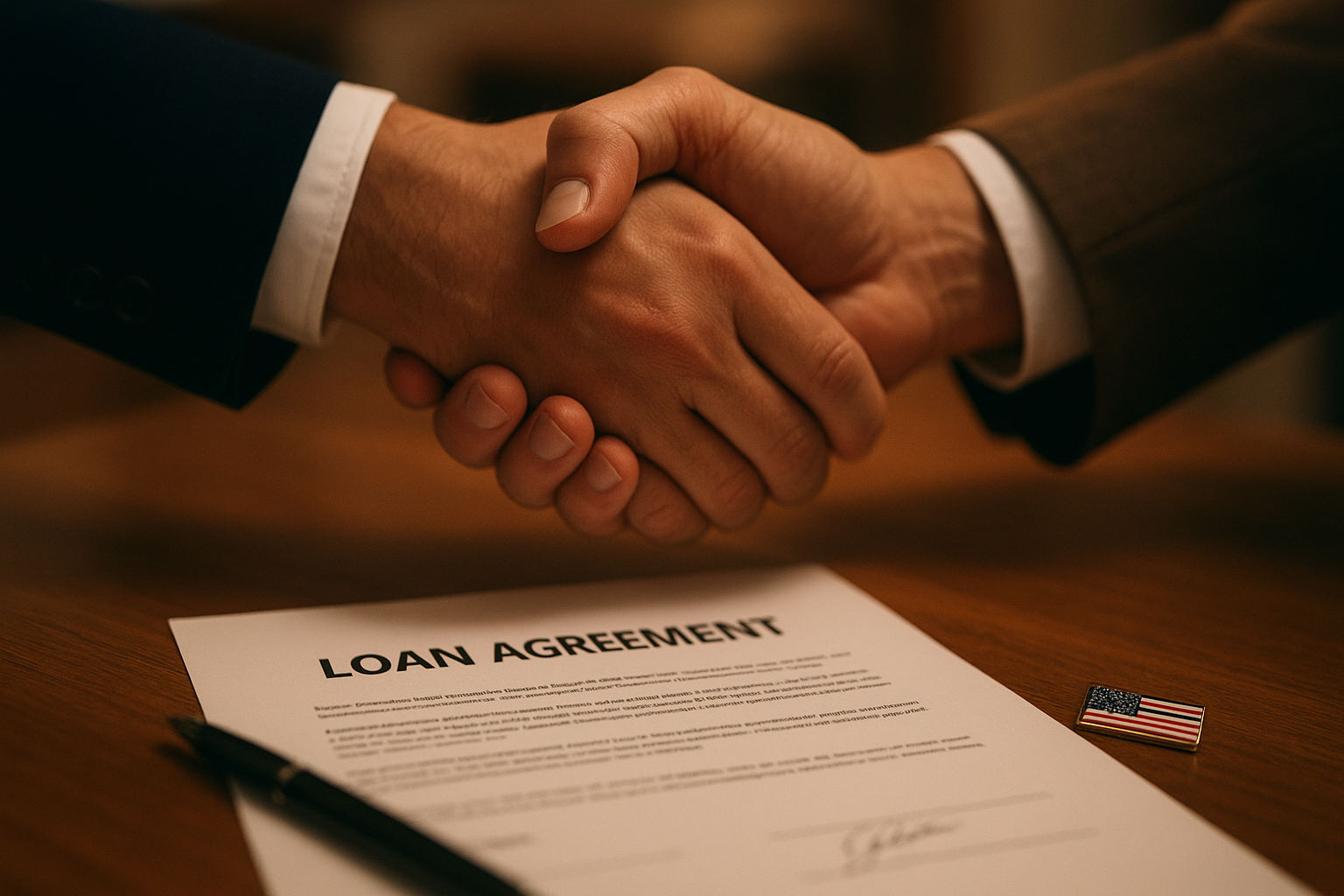 Business owner and lender finalizing terms after SBA small business loan approval