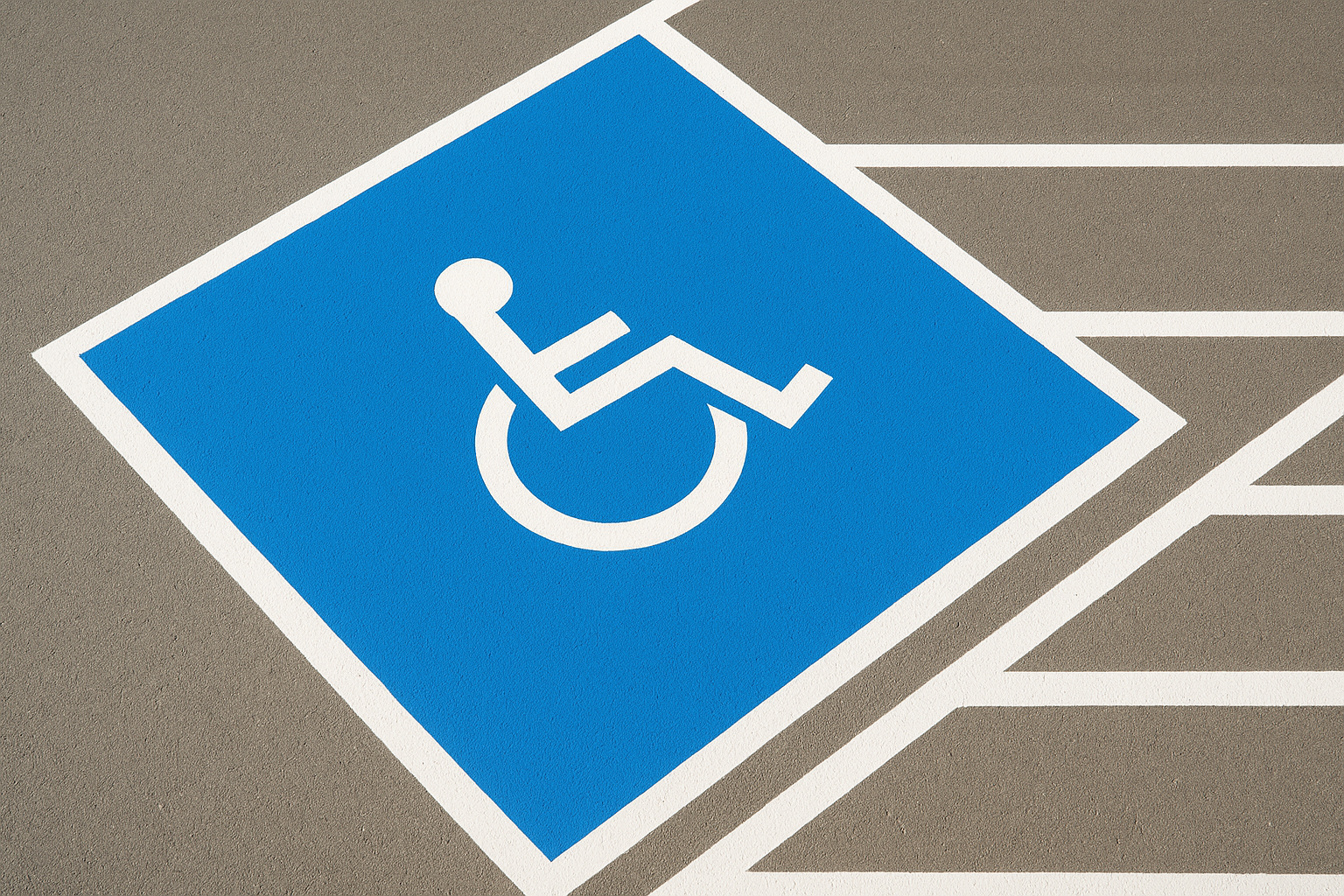 ADA accessible parking stall marking outside a medical clinic
