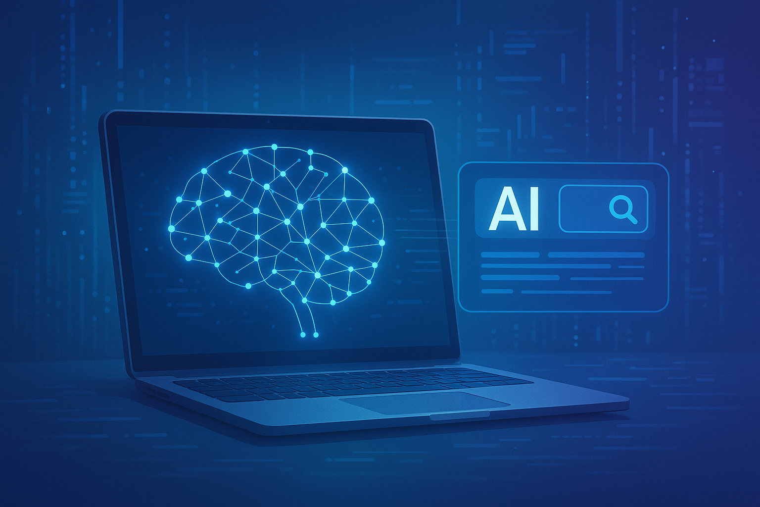 GEO generative engine optimization concept with AI neural network and search interface