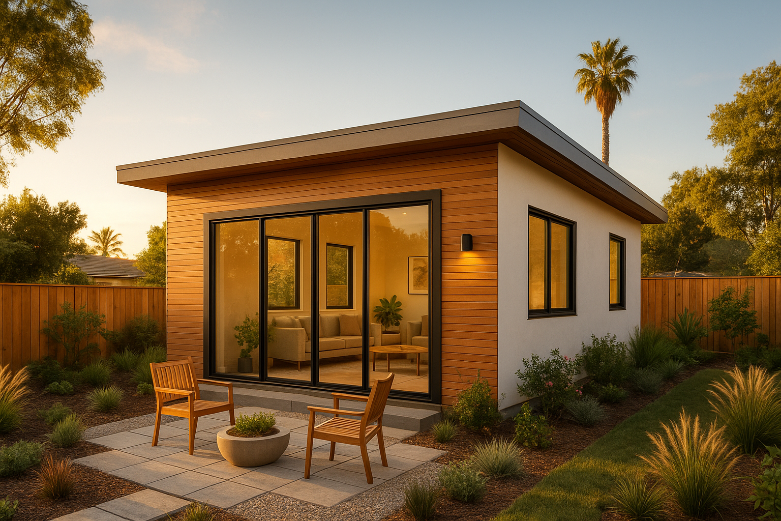 SoCal ADU pros building a modern detached backyard accessory dwelling unit