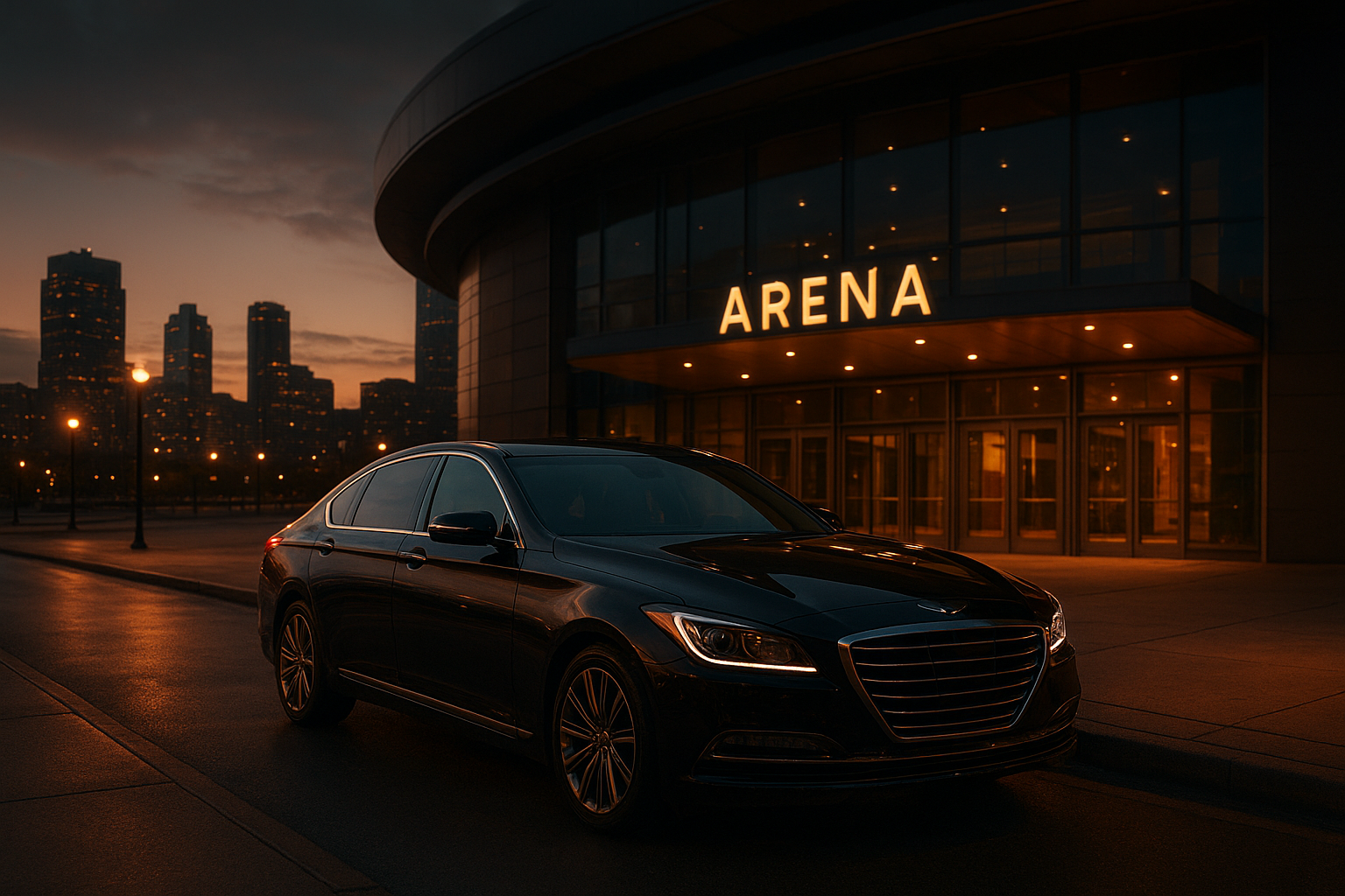 Black car service vehicle waiting to book black car to crypto.com forum rose bowl and hollywood bowl event