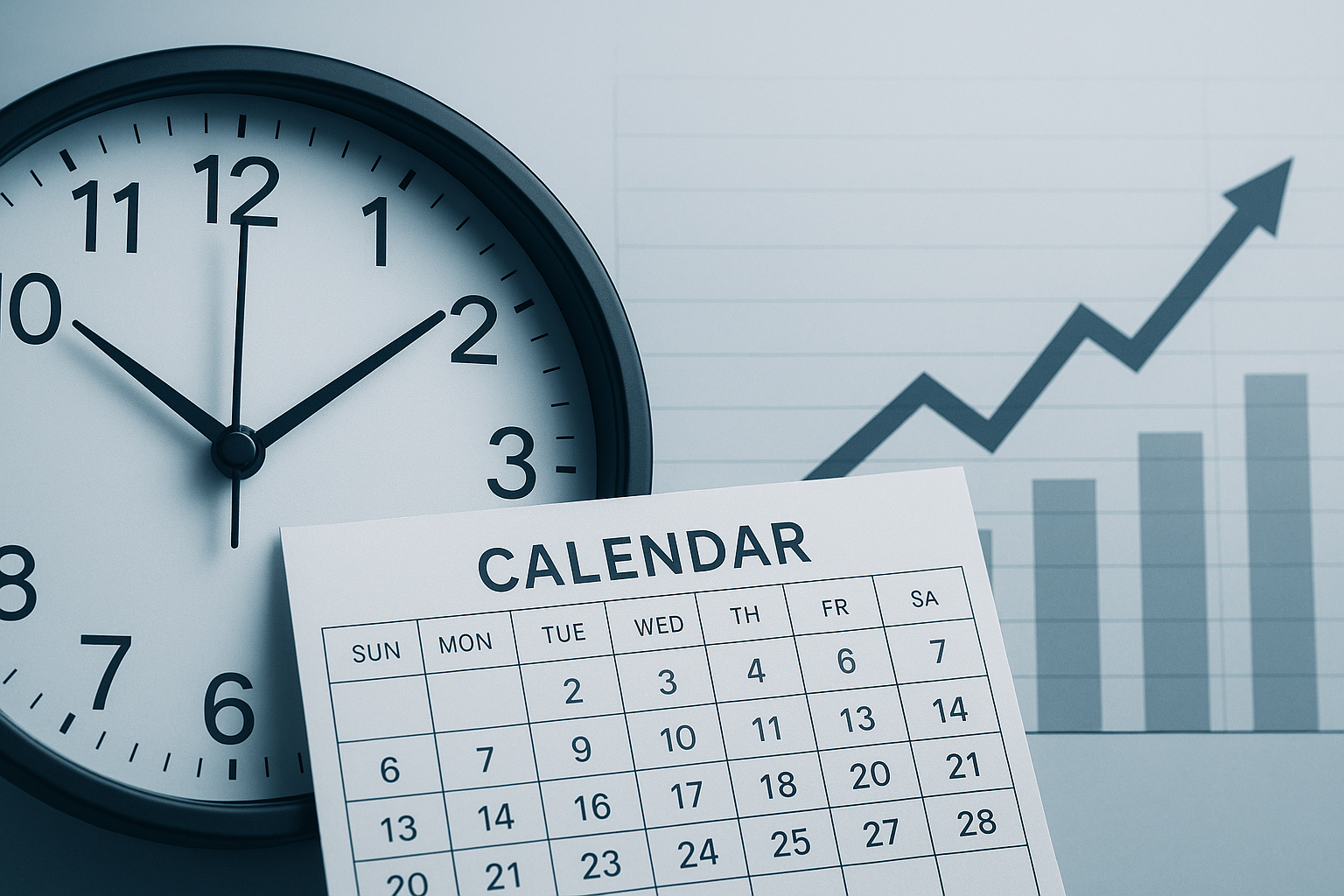 Clock and calendar symbolizing the timeline for fast SBA loan funding nationwide