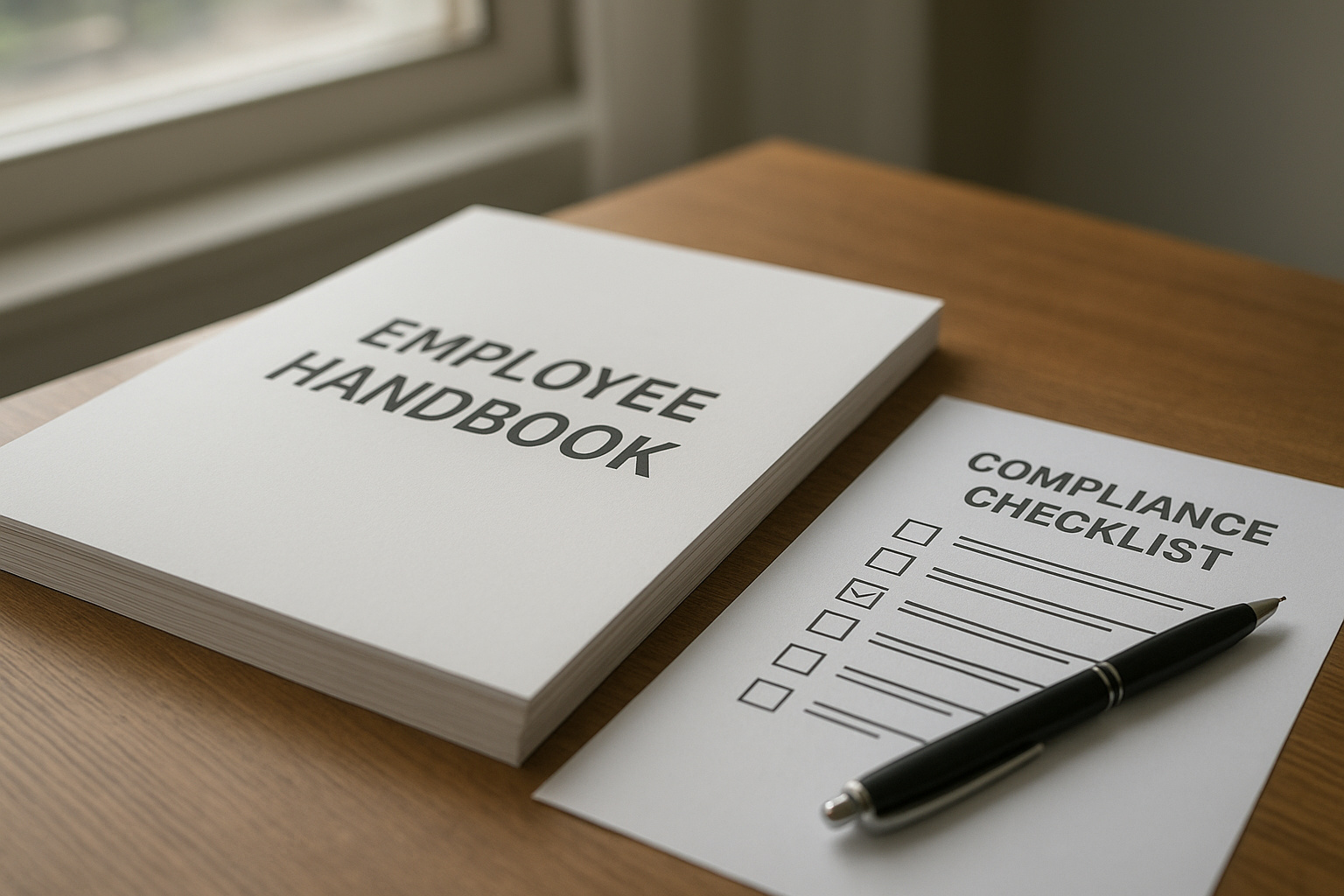 Employee handbook and compliance checklist created through HR consulting services