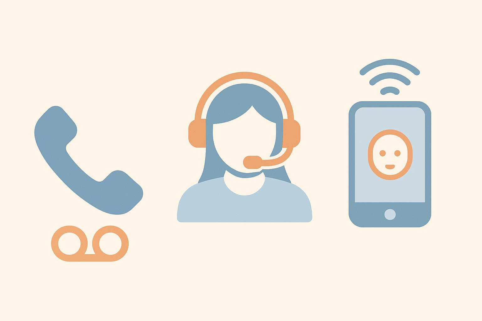 Comparison graphic of voicemail, live answering service, and AI receptionist options for HVAC companies