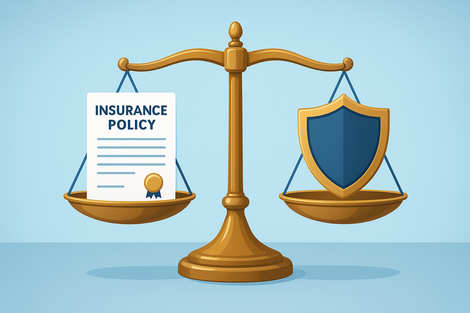 Financial stability concept illustrating reinsurance protection balancing risk and coverage for insurance carriers