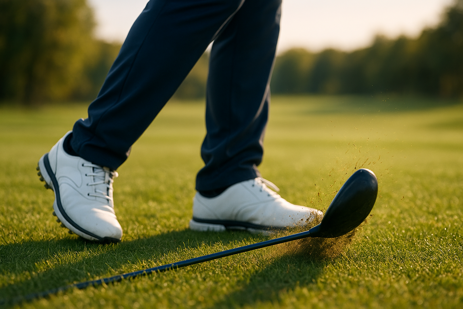 Golfer's foot pressure and ground force transfer during a powerful downswing on the fairway