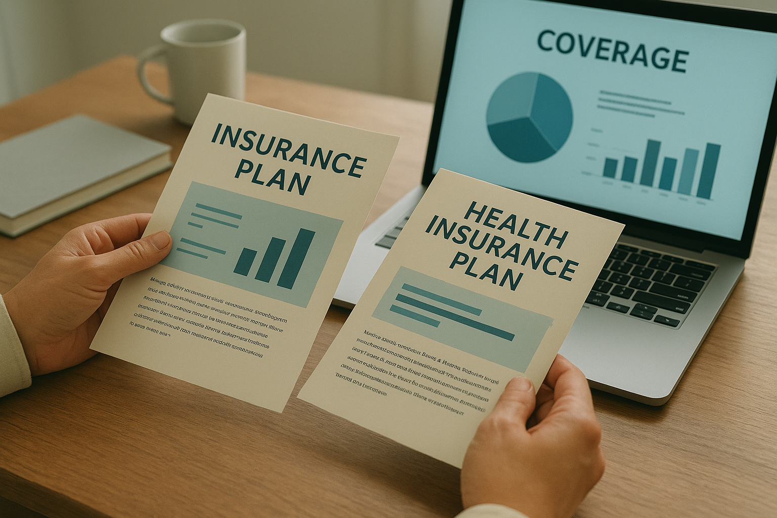 Comparing Medicare Advantage, Medigap, and Part D prescription drug coverage documents side by side