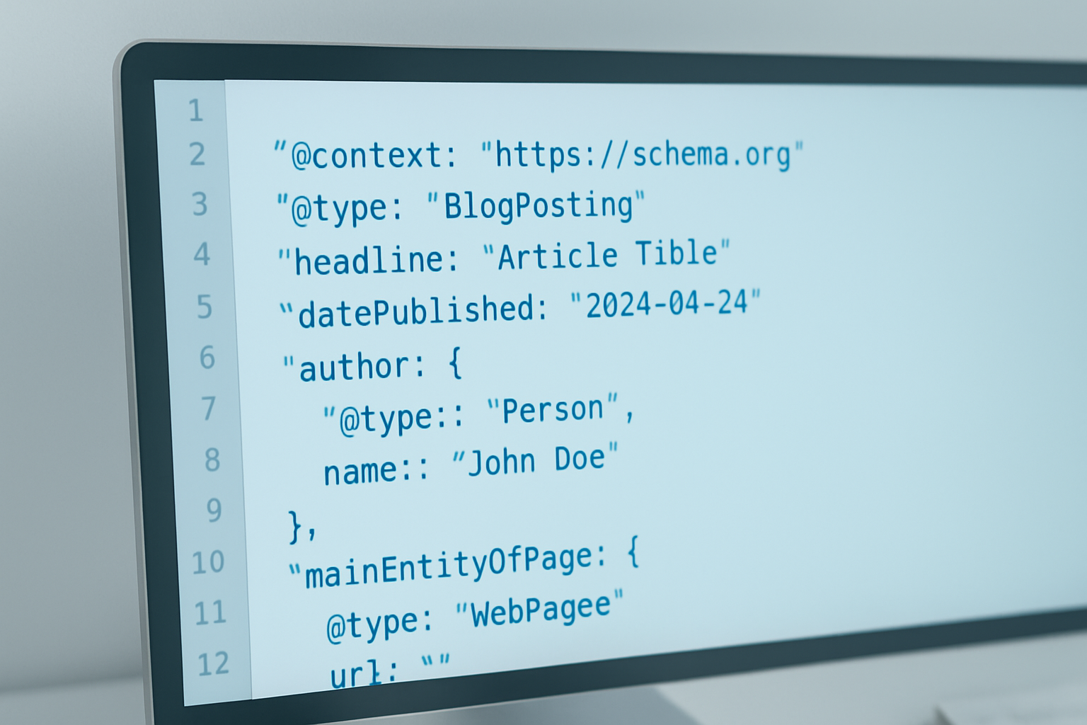 Structured data markup helping AI search engines understand webpage content