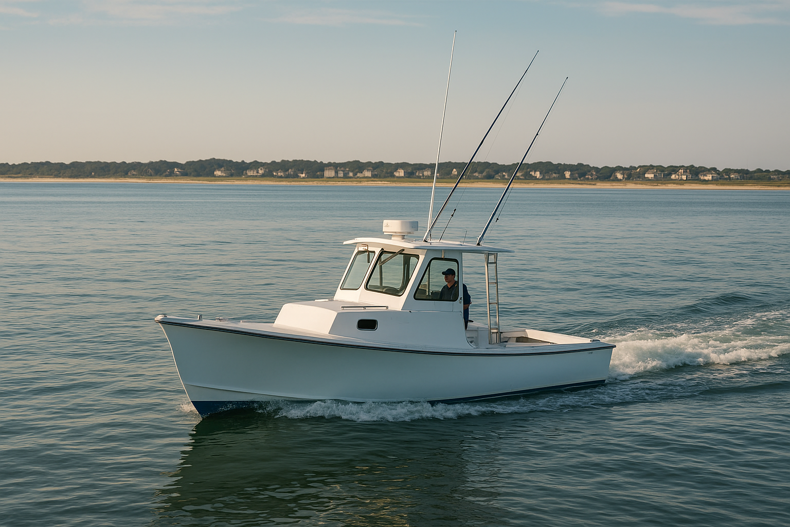 Charter boat running nearshore fishing adventures Calabash trip along the North Carolina coastline
