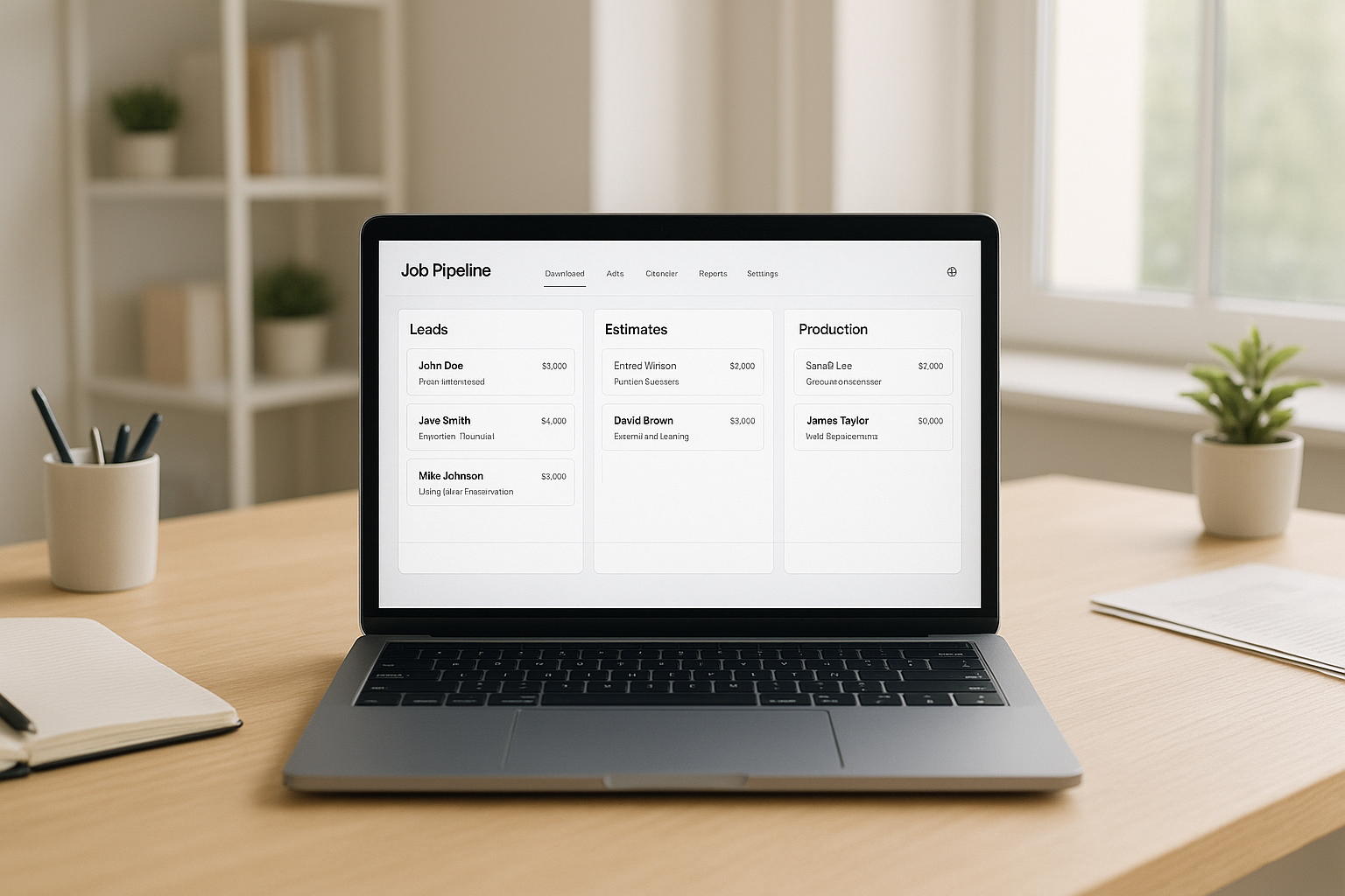 Sales-to-Production Workflow CRM for Home Contractors